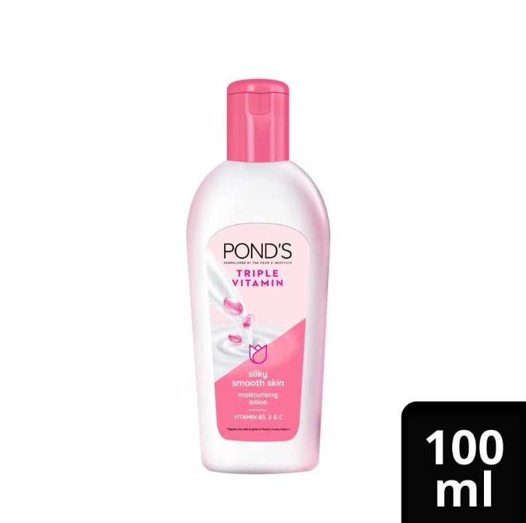 Pond's Triple Vitamin Moisturizing Lotion, Silky Smooth Skin, 100ml